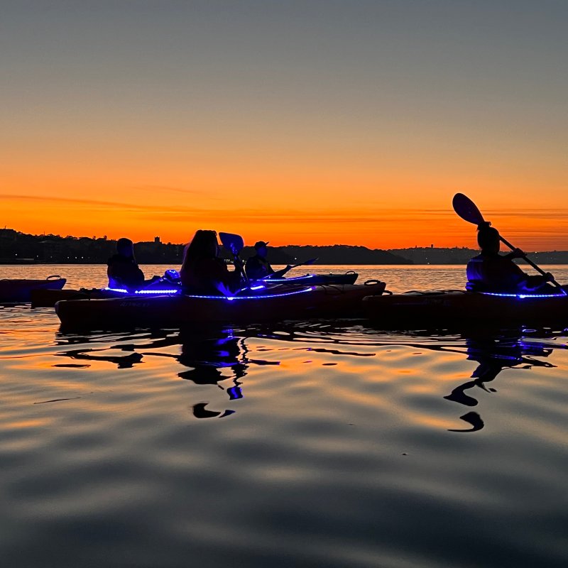 a sunset over a body of water